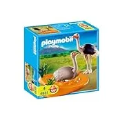 playmobil - 4831 - jeu de construction - couple d'autruches et nid