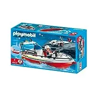 playmobil - 4823 - jeu de construction - bateau de pompier