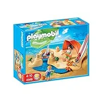 playmobil - 4149 - jeu de construction - compactset vacanciers à la plage