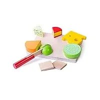 bigjigs toys ensemble planche à fromages en bois | jouet de nourriture | jeu de cuisine | jeu d'imitation