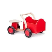 new classic toys - 11400 - vélo et véhicule pour enfant - triporteur - monté - rouge