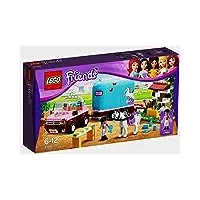 lego friends - 3186 - jeu de construction - la remorque à chevaux d'emma