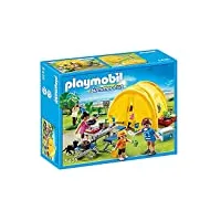 playmobil - 5435 - figurine - famille et tente de camping