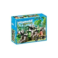 playmobil - 5414 - figurine - famille de pandas et bambous