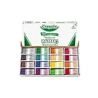 crayola marqueurs classpack non lavables, pointe large, 16 couleurs classiques, 256/boîte