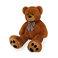 monzana ours en peluche nounours xxl 150cm marron doudou peluche ours en peluche teddy cadeau enfant adulte jouet