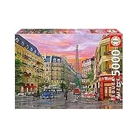 educa - 16022 - puzzle classique - rue paris, d. davison - 5000 pièces