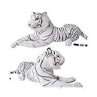 te-trend peluche animal sauvage amour peluche léopard tigre panthère modèles et tailles - tigre blanc 17877