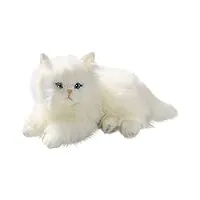 carl dick peluche chat, persan blanc, 30cm 3199