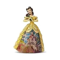 disney traditionsitions figurine belle en robe avec son château