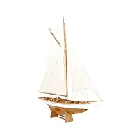 aubaho modèle de navire maquette de voilier yacht à voiles bois 135cm pas de kit