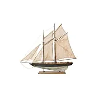 aubaho modèle de navire maquette de voilier yacht à voiles bois 85cm pas de kit