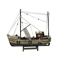 aubaho modèle de navire maquette de navire de pêche bois 30cm pas de kit