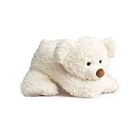 histoire d'ours - très grande peluche ours - pat'ours - 65 cm - blanc - grosse peluche hyper douce et mignonne pour les calins - idée cadeau de naissance et anniversaire pour enfants - ho2527