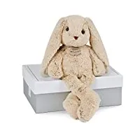 histoire d'ours - peluche lapin beige - copains calins - boîte cadeau - taille 40 cm - douce et mignonne - doudou idée cadeau de naissance, noël ou anniversaire pour fille et garçon - ho2431