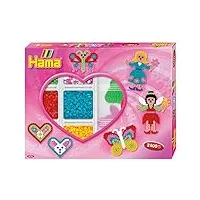 hama - 3718 - loisirs créatifs - boîte perles à repasser - taille midi - le cœur