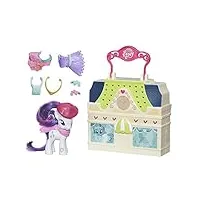 my little pony – explore equestria – boutique de vêtements de rarity – mini figurine 5 cm + décor
