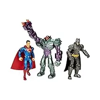 mattel – batman v superman – dhy28 – batman superman & lex luthor – 3 figurines articulées