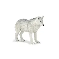 papo- loup polaire la vie sauvage animaux figurine, 50195, papo-50195-polar