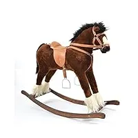 alanel twister cheval à bascule en bois et peluche rocking horse schaukelpferd from