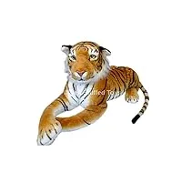 deluxe paws grande peluche en forme de tigre marron 160cm tigre lionceau libre