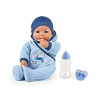 bayer design, hello 94683aa - poupon bébé interactif, poupée garçon avec fonctions et accessoires, 46cm