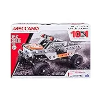 meccano - 4x4 suv de course 10 modÈles - 10 modèles différents de véhicules a construire avec direction et suspensions - 225 pièces et 2 outils - jeu de construction - jouet enfant 8 ans et +