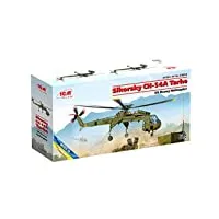 icm - maquette hélicoptère sikorsky ch-54a tarhe us heavy helicopter 53054 1/35ème maquette char promo