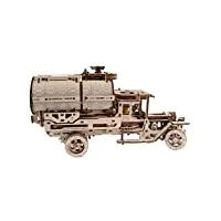 le camion-citerne d'ugears est le modèle mécanique en bois le puzzle kit d’assemblage en 3d ugears, 70021
