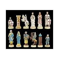 figurines d'échecs set - croisé vs. l - ritterschach chevalier échec