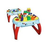 jouets ecoiffier - 7763 - la table d'Éveil abrick maxi - jeu de construction pour enfants - 32 pièces - dès 12 mois - fabriquée en france