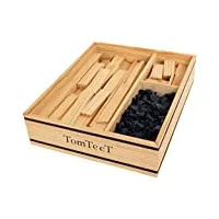 tomtect - jeu de construction en bois - 500 pièces - jeu créatif - dès 5 ans - stimule concentration et motricité - ecologique