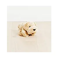 la pelucherie - peluche chien hector, 20 cm- peluches artisanals cousues main - marque française