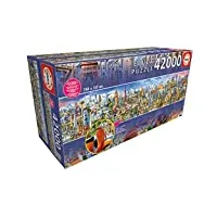 educa - puzzle xxl, le tour du monde, puzzle de 42 000 pièces, inclut un livret avec la liste des monuments, ref. 17570