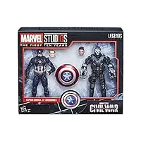 marvel studios: the first ten years – edition collector captain america : la guerre civile – figurines captain america et crossbones - 15 cm