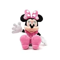 disney store peluche minnie mouse de taille moyenne, 45 cm / 17", personnage iconique en peluche en robe rose à pois, nœud et caractéristiques emblématiques brodées, convient à tous les âges.