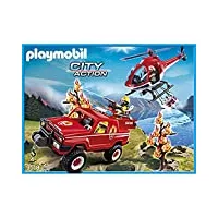 playmobil 43729241 jeu de figurines de pompiers en mission contre les feux de forêt multicolore