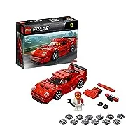 lego 75890 speed champions ferrari f40 competizione, set de construction, véhicules jouets pour enfants, modèle de pack d'extension forza horizon 4