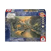 schmidt spiele- thomas kinkade puzzle en édition limitée-1000 pièces, 59492, coloré, 69,3x49,3cm