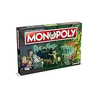 winning moves - monopoly rick and morty - jeu de société - jeu de plateau - a partir de 17 ans -version française