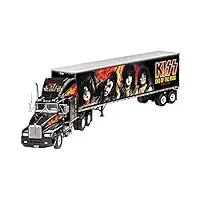 revell 07644 coffret cadeau maquette camion kiss tour à construire, échelle 1/32, noir