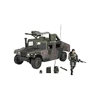 peterkin world peacekeepers from véhicule d'assaut humvee de 26 cm avec figurines et accessoires militaires Échelle 1:18 figurines et accessoires à partir de 3 ans vert