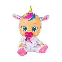 cry babies fantasy dreamy la licorne | poupée interactive qui pleure de vraies larmes avec tétine et pyjama - poupon idéal pour enfants +18 mois