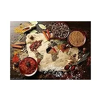 puzzle 3000 pièces - world map in spices