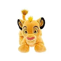 disney store peluche simba, le roi lion, 41 cm / 9", peluche fabriquée en tissu doux au toucher, avec des détails brodés et queue duveteuse, convient à tous les âges.