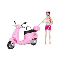toyland poupée mannequin 30 cm sur cyclomoteur rose (poppy's playtime) scooter rose, moto, véhicule…