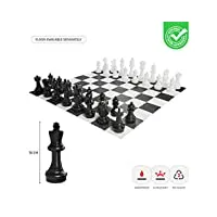 ubergames jeux d'échecs de jardin xxxl – giga échecs jusqu'à 30 cm – imperméable et résistant aux uv (figurines d'échecs)