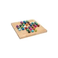 remember jeu de société solitaire - 32 boules colorées - plateau de jeu en bois - jeu de puzzle pour adultes et enfants à partir de 5 ans