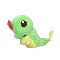 pokemon all star collection pp136 caterpie chenipan raupy (s) plush toy peluche 21cm