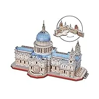 puzzle 3d construction uk - cathédrale saint-paul (grand) kits de modèle architectural de l'église gothique, cadeau de modèle pour adultes, 643 pièces